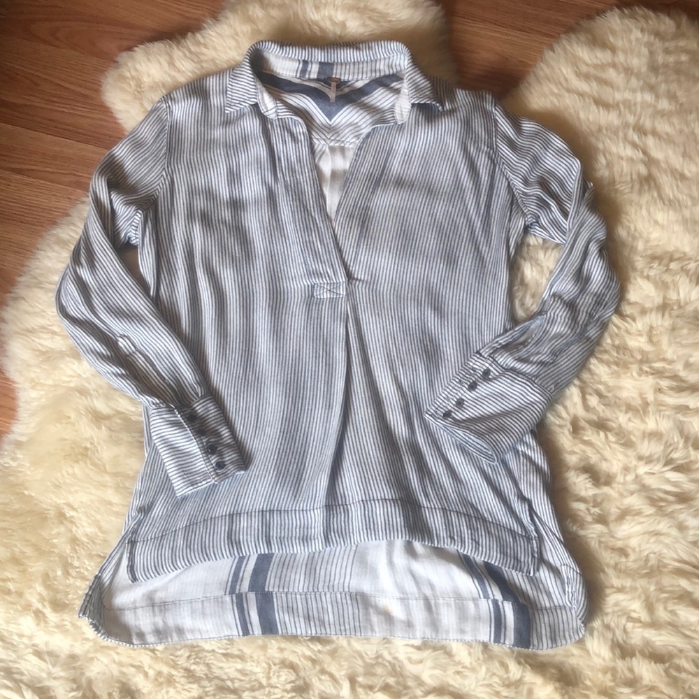 Free People Striped Tunic Top